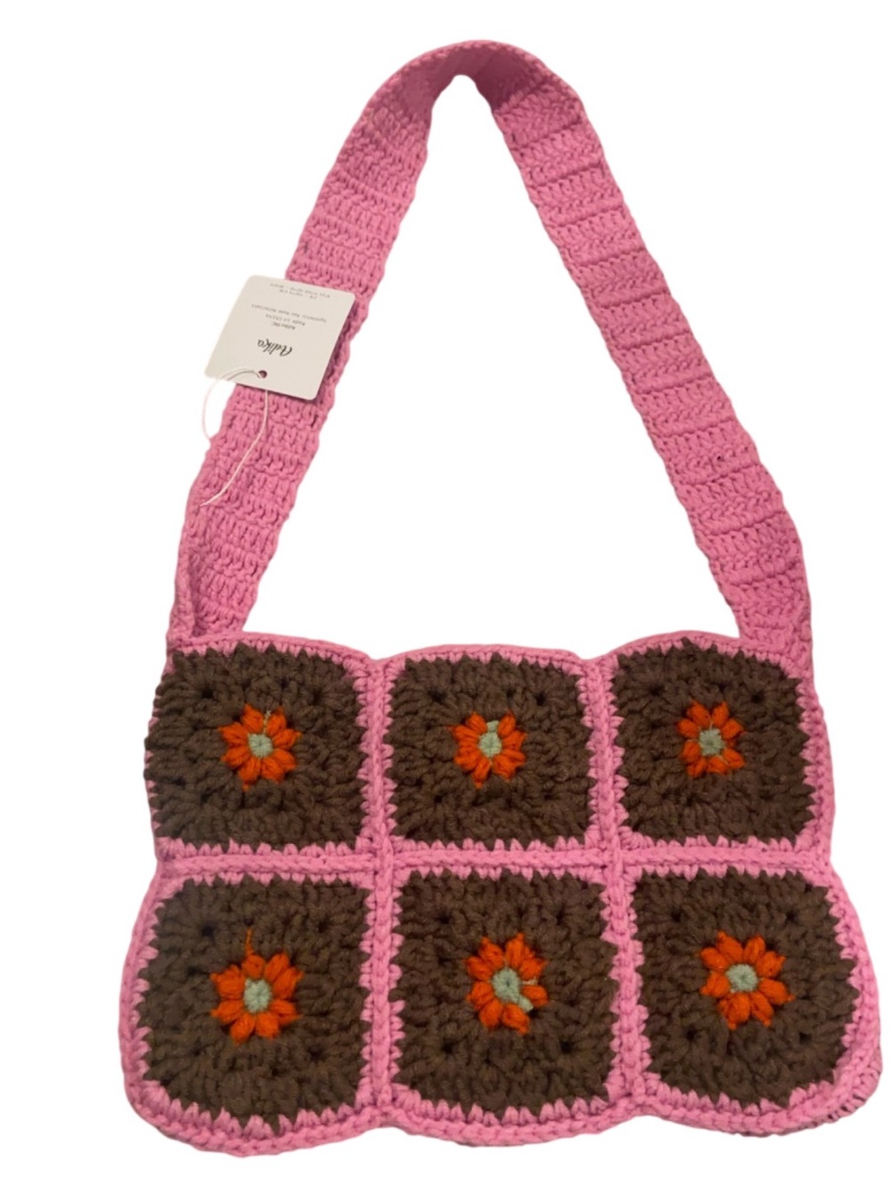 Crochet Flower Bag - Boho Floral Shoulder Purse NEW - Picture 4 of 10